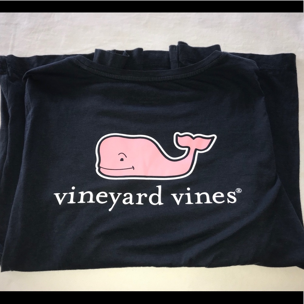 Navy Vineyard Vines Long Sleeve Tee Shirt